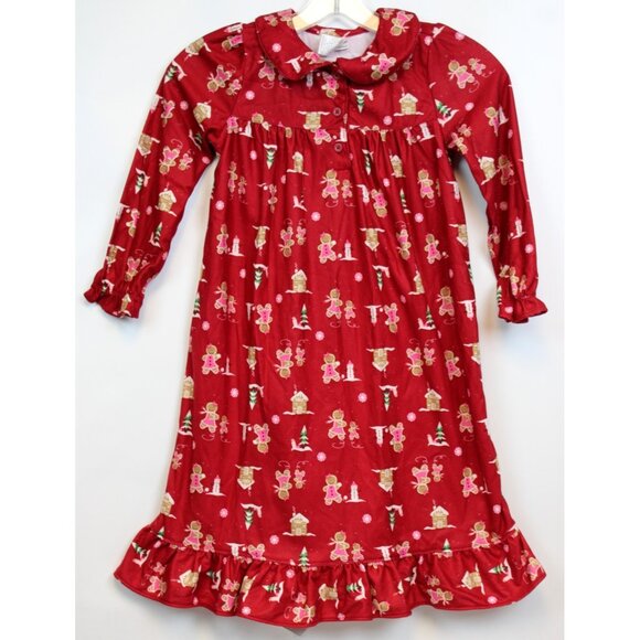 NWT 2007 Gymboree Gingerbread Cookie Girls Nightgown Pajamas PJ sz 6 Winter Xmas - Picture 1 of 9